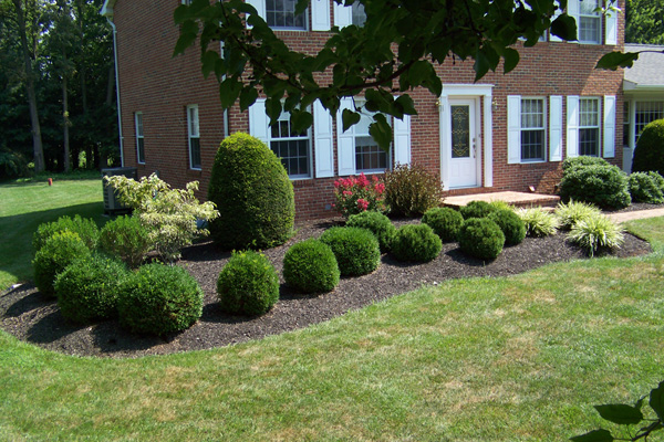 An example of a front yard landscaping job.